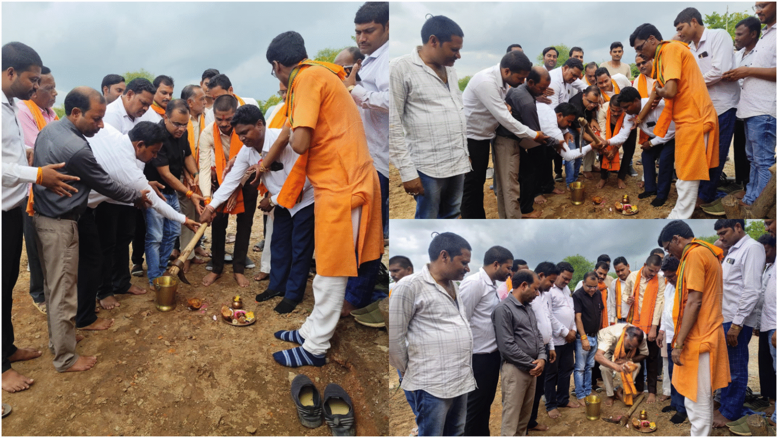 गंडई खुर्द में सीसी रोड, पुलिया व नाली निर्माण कार्यों का जनप्रतिनिधियों ने किया भूमिपूजन